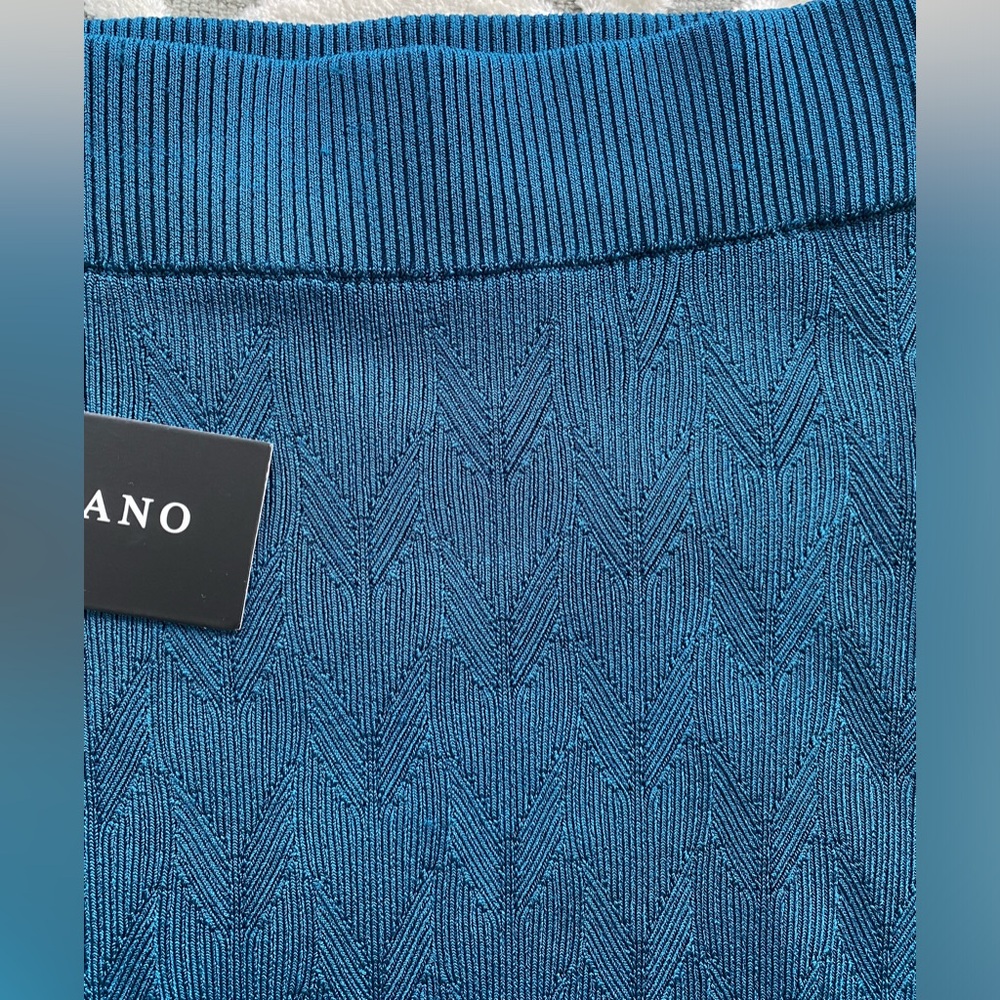 Blue Opal Midi Knit Pencil Skirt - Size S - Picture 9 of 9